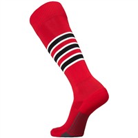 TCK Dugout Series OTC Baseball and Softball Socks, Scarlet/Black
