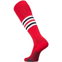 TCK Dugout Series OTC Baseball and Softball Socks, Scarlet/Navy