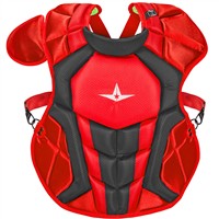 All Star Intermediate System7 Axis Elite Travel Team Catcher's Set, Scarlet/Black