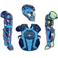 All Star Intermediate System7 Axis Elite Travel Team Catcher's Set, Navy/Blue