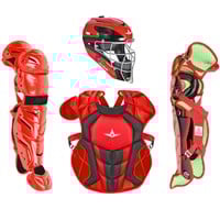 All Star Youth System7 Axis Elite Travel Team Catcher's Set, Scarlet/Black