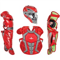 All Star Intermediate System7 Axis Catcher's Set, Scarlet/Grey