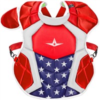 All Star Intermediate System7 Axis USA Pro Catcher's Set, Red/White/Blue