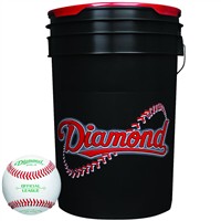 Diamond DOL-A Official League Leather 30-Ball Baseball Bucket, z-white-v