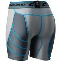 Champro Women's Windmill Compression Fastpitch Softball Sliding Short, Grey