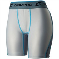 Champro Women's Windmill Compression Fastpitch Softball Sliding Short, Grey