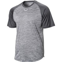 Evoshield Men's Heather Tech Baseball T-Shirt, Charcoal