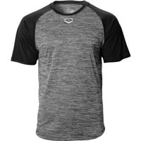 Evoshield Men's Heather Tech Baseball T-Shirt, Black