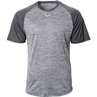 Evoshield Men's Heather Tech Baseball T-Shirt, Charcoal