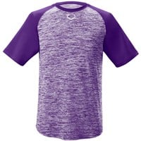 Evoshield Men's Heather Tech Baseball T-Shirt, Purple