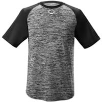 Evoshield Youth Heather Tech Baseball T-Shirt, Black