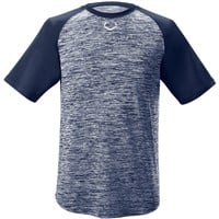 Evoshield Youth Heather Tech Baseball T-Shirt, Navy