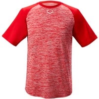 Evoshield Youth Heather Tech Baseball T-Shirt, Scarlet