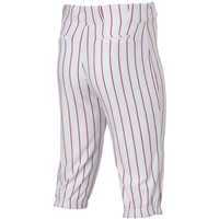 Champro Youth Triple Crown Pinstripe Knicker Baseball Pants, White/Scarlet