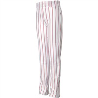 Champro Youth Triple Crown Pinstripe Baseball Pant, White/Scarlet