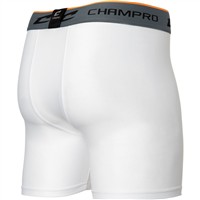 Champro Men's Compression Baseball Boxer Short w/Cup, White