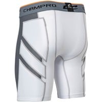 Champro Men's Wind-Up Compression Baseball Sliding Short w/Cup, White