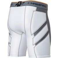 Champro Men's Wind-Up Compression Baseball Sliding Short w/Cup, White