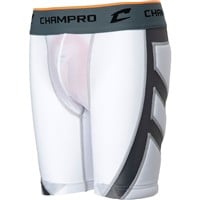 Champro Youth Wind-Up Compression Baseball Sliding Short w/Cup, White