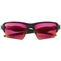 Oakley Flak 2.0 XL Sunglasses w/Prizm Field Lens (Black Frame, Red Lenses), 6-z