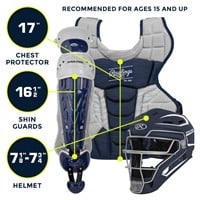 Rawlings Adult Velo 2.0 Catcher's Set, White/Silver