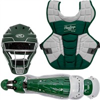 Rawlings Adult Velo 2.0 Catcher's Set, Dark Green/White