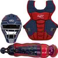 Rawlings Adult Velo 2.0 Catcher's Set, Navy/Scarlet