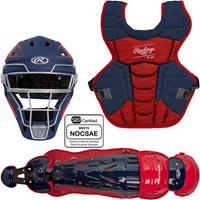 Rawlings Adult Velo 2.0 Catcher's Set, Navy/Scarlet