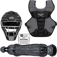 Rawlings Intermediate Velo 2.0 Catcher's Set, Black/Grey