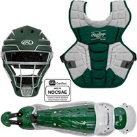 Rawlings Intermediate Velo 2.0 Catcher's Set, Dark Green/White