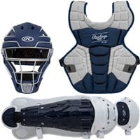Rawlings Intermediate Velo 2.0 Catcher's Set, Navy/White