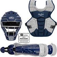 Rawlings Intermediate Velo 2.0 Catcher's Set, Navy/White