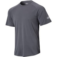 Rawlings Mens Crew Neck Short Sleeve Baseball T-Shirt, Dark Grey