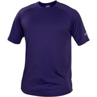 Rawlings Mens Crew Neck Short Sleeve Baseball T-Shirt, Purple