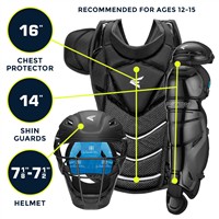 Easton Jen Schro The Very Best Faspitch Softball Catchers Set (Medium), Royal