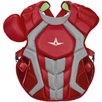 All Star Adult System7 Axis Chest Protector, Scarlet/Grey