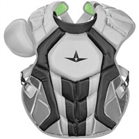 All Star Adult System7 Axis Chest Protector, Silver/Black