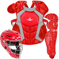 All Star Adult Classic Pro Catcher's Set, Scarlet