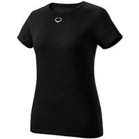 Evoshield Women's Blended Softball T-Shirt, Black