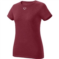 Evoshield Women's Blended Softball T-Shirt, Cardinal