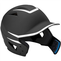 Champro HX Legend Plus Batting Helmet w/Universal Jaw Guard, Black/White