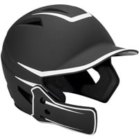 Champro HX Legend Plus Batting Helmet w/Universal Jaw Guard, Black/White