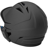 Champro HX Legend Plus Batting Helmet w/Universal Jaw Guard, Grey/Black