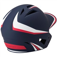 Champro HX Legend Plus Batting Helmet w/Universal Jaw Guard, Red/White/Blue