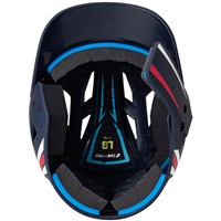 Champro HX Legend Plus Batting Helmet w/Universal Jaw Guard, Red/White/Blue