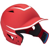 Champro HX Legend Plus Batting Helmet w/Universal Jaw Guard, Scarlet/White