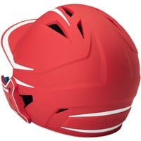 Champro HX Legend Plus Batting Helmet w/Universal Jaw Guard, Scarlet/White