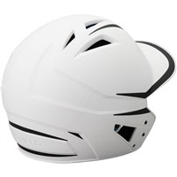 Champro HX Legend Plus Batting Helmet w/Universal Jaw Guard, White/Black