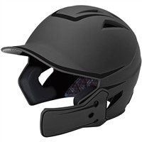 Champro HX Legend Plus Batting Helmet w/Universal Jaw Guard, Grey/Black