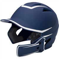Champro HX Legend Plus Batting Helmet w/Universal Jaw Guard, Navy/White